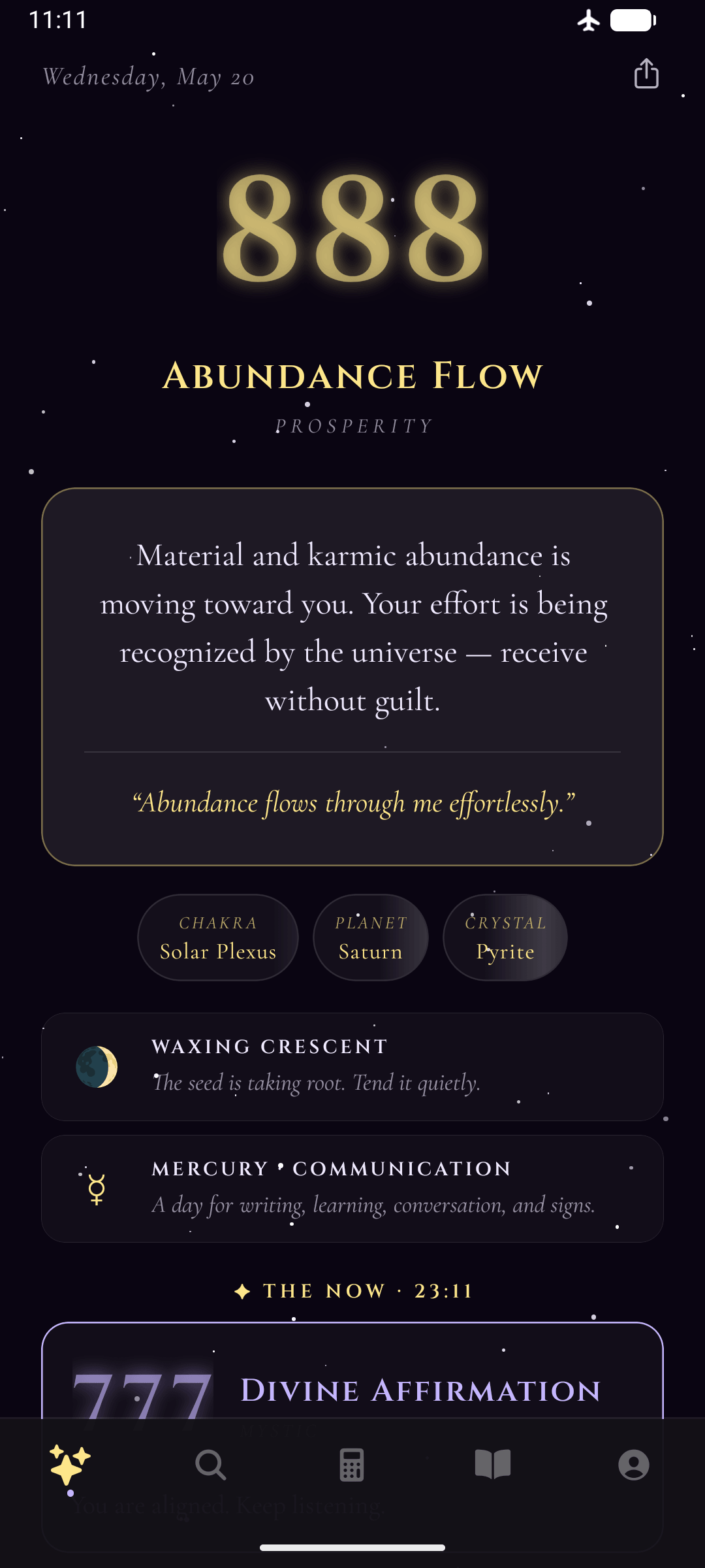 111 app home screen